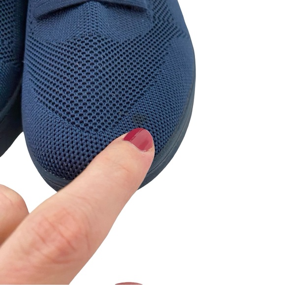 FitFlop High Top Sneakers Womens Size 9 - 9.5 Navy Blue Slip On Rally Mesh Knit - Picture 10 of 10